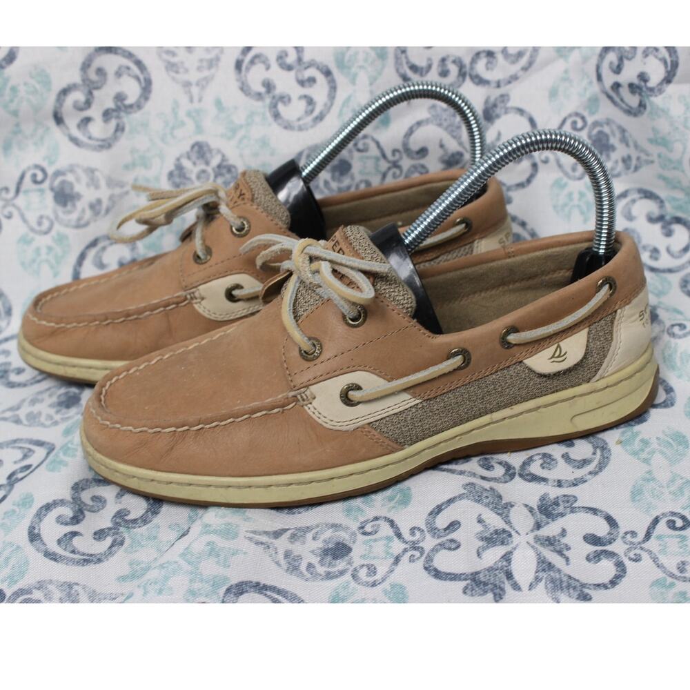 Sperry Top-Sider Anglefish 2‎ Eye Nubuck Leather Cloth Deck Boat Shoes Wmns 8M